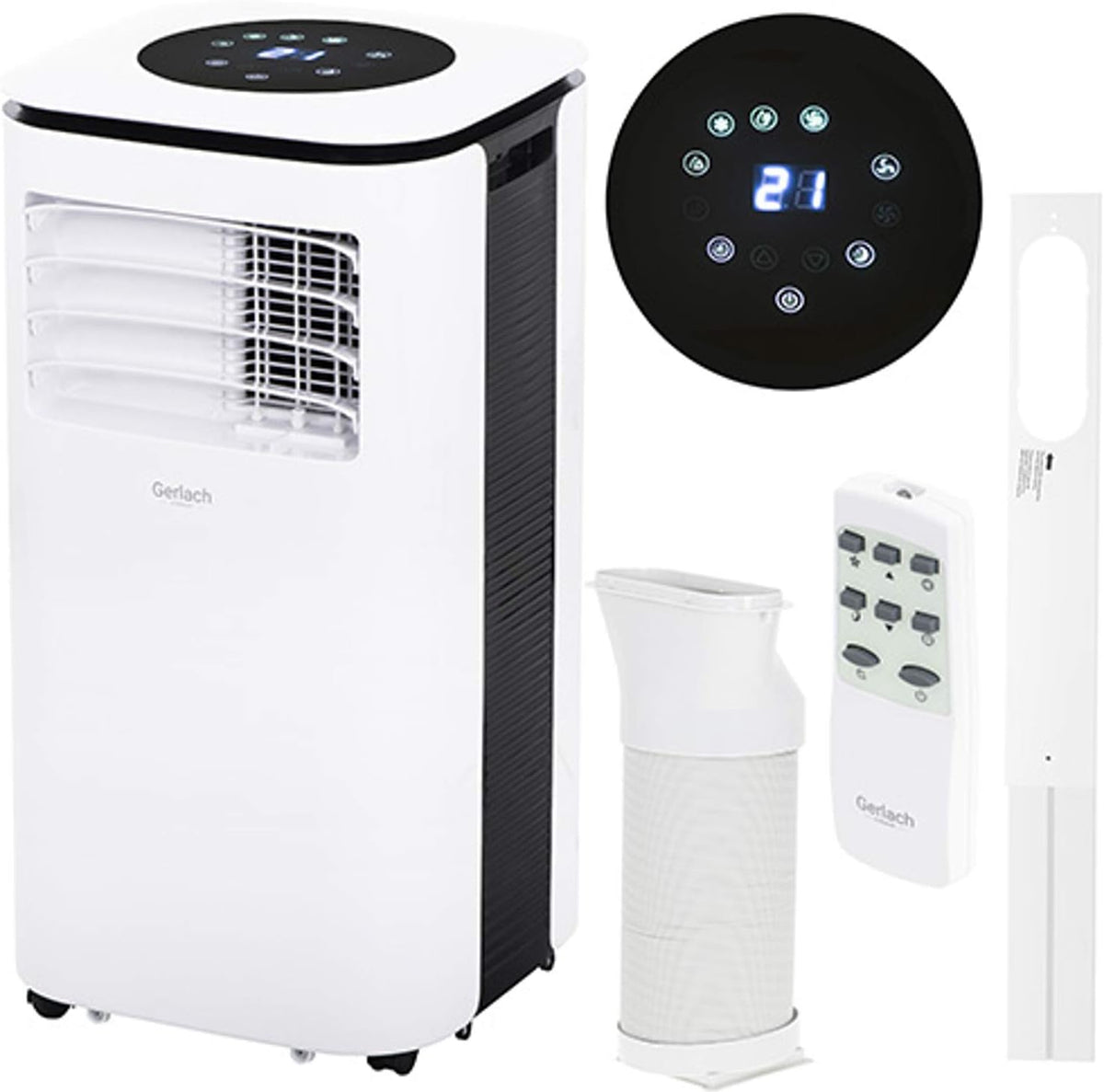 Gerlach GL 7923 Klimatisator, 3 in 1 Klimagerät, Klimaanlage, 9000 BTU, Gebläse, Lufttrockner, Luftkühler, LED-Anzeige, Kühlfläche bis zu 25 m²
