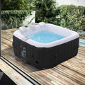 Arebos Aufblasbarer Spa Pool, 154x154cm, 600 Liter, für drinnen und draußen, Whirlpool 4 Personen, 100 Massagedüsen, Wellness Spa Heizung