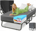KESSER Klappbett 200x90cm Gästebett inkl. Matratze aus Memory-Schaum & Rollen