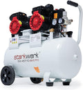 Starkwerk Flüsterkompressor Druckluftkompressor Kompressor 230 Volt 10 Bar 2,2 KW 50 Liter SW 457/10 Compressor inklusive Druckminderer