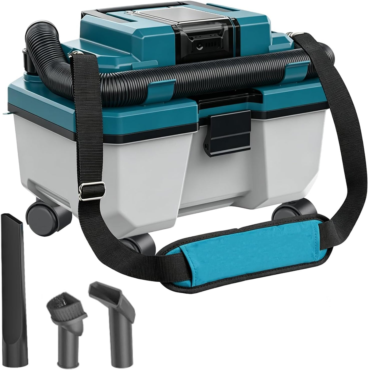 Akku Nass-Trockensauger für Makita 18V Batterie, 18kpa Tragbarer Werkstattsauger für Zuhause, Auto (ohne Akku), 10L Tank, 2 Düsen, Garage