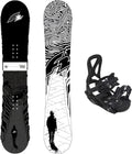 F2 Set Snowboard Junior Black Deck + Pipe Bindung Größen wählbar