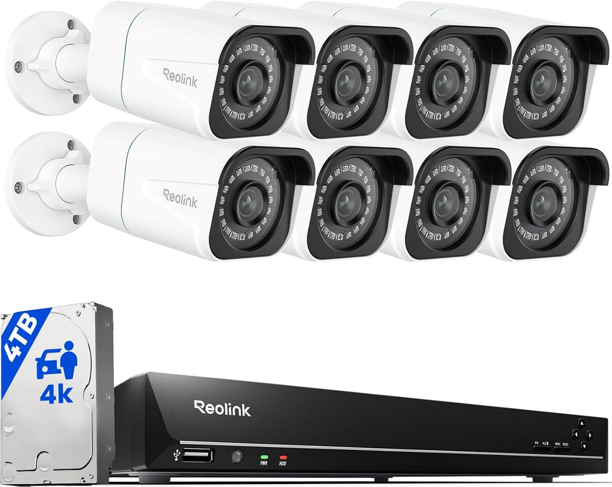 Reolink Überwachungskamera Aussen Set, 4K PoE, kabelgebunden, KI-Erkennung