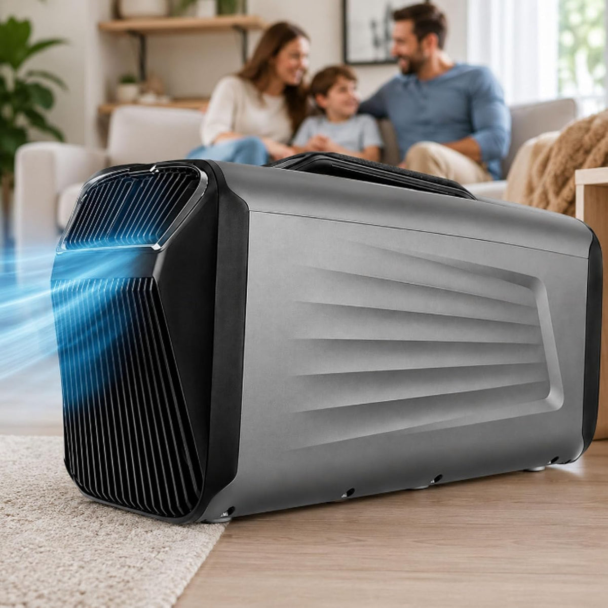 Mobiles Kühl- Und Heizgerät, Tragbares 400-W-Klimagerät Black