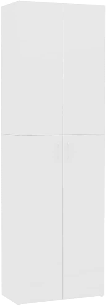 vidaXL Büroschrank Aktenschrank Mehrzweckschrank Schrank Aufbewahrungsschrank Beistellschrank Holzschrank Büro Weiß 60x32x190cm Holzwerkstoff