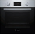 Bosch HBF133BR0 Serie 2 Einbau-Backofen, 60 x 60 cm, EcoClean Direct Reinigungshilfe, 3D Heißluft Backen auf 3 Ebenen, LED-Display, Schnellaufheizung