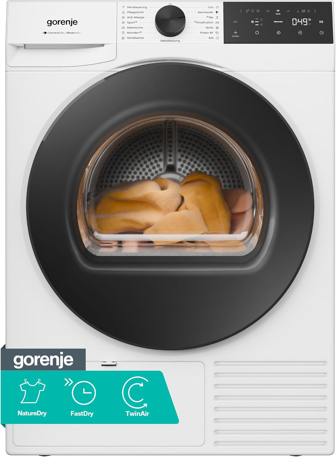 Gorenje D5G48D Trockner/Kondensation mit Wärmepumpe /8kg /15 Programme/ConnectLife/Made