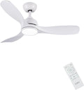 CJOY Deckenventilator mit Beleuchtung Leise, Ø107cm Deckenventilator mit Licht und Fernbedienung 3 Farbtemperaturen, Dimmbare LED, Reversibel DC