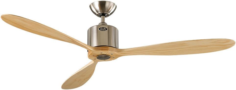 CasaFan AEROPLAN ECO Deckenventilator, leiser Ventilator mit Massivholzflügeln, Ø 132 cm, inkl. Funk-Fernbedienung für Vor-/ Rücklauf