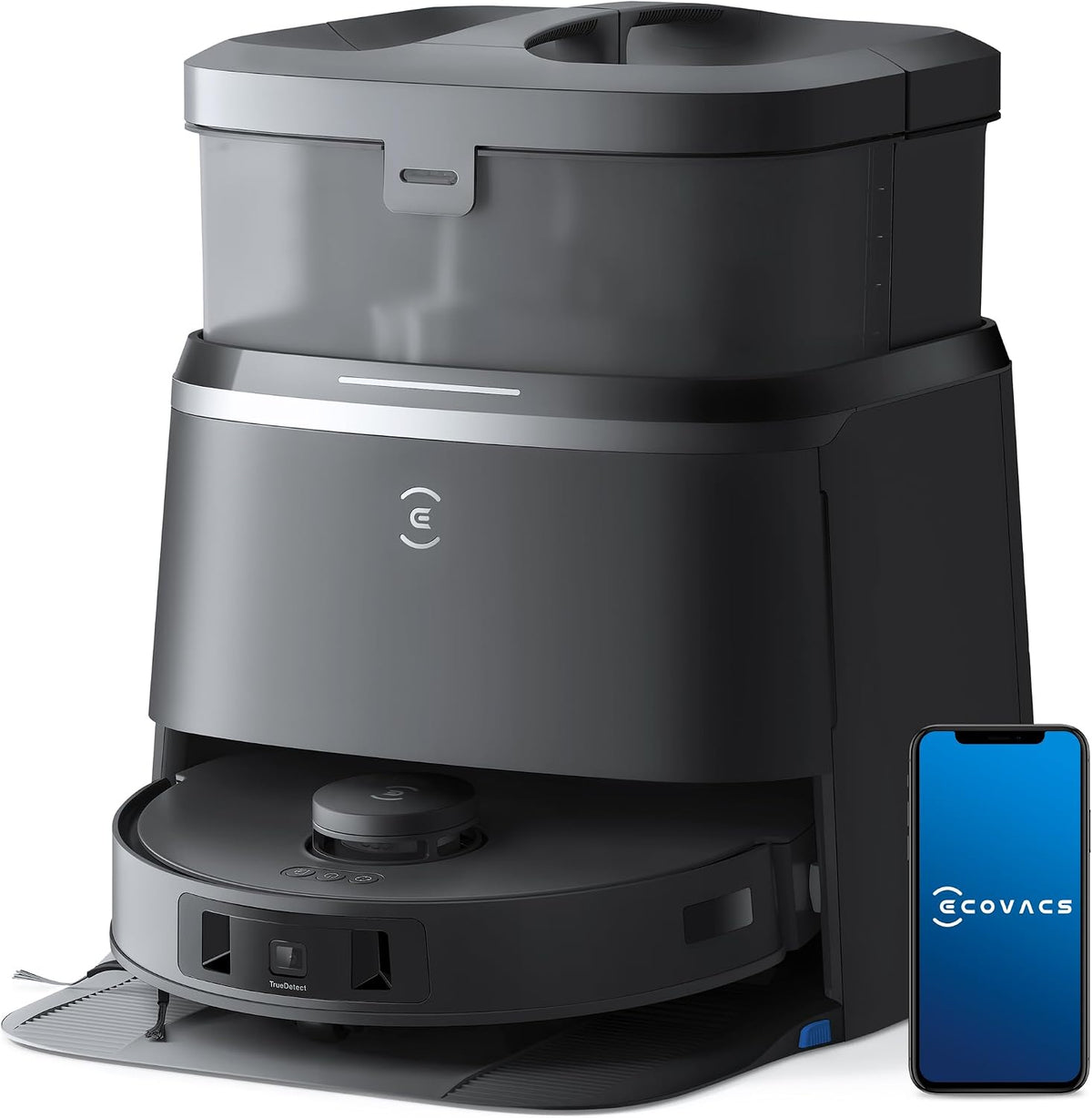 ECOVACS DEEBOT T30 Omni Saugroboter mit Wischfunktion, Mini Station Staubsauger Roboter, Adaptive Kantenreinigung mit TruEdge Mopping Technolgie