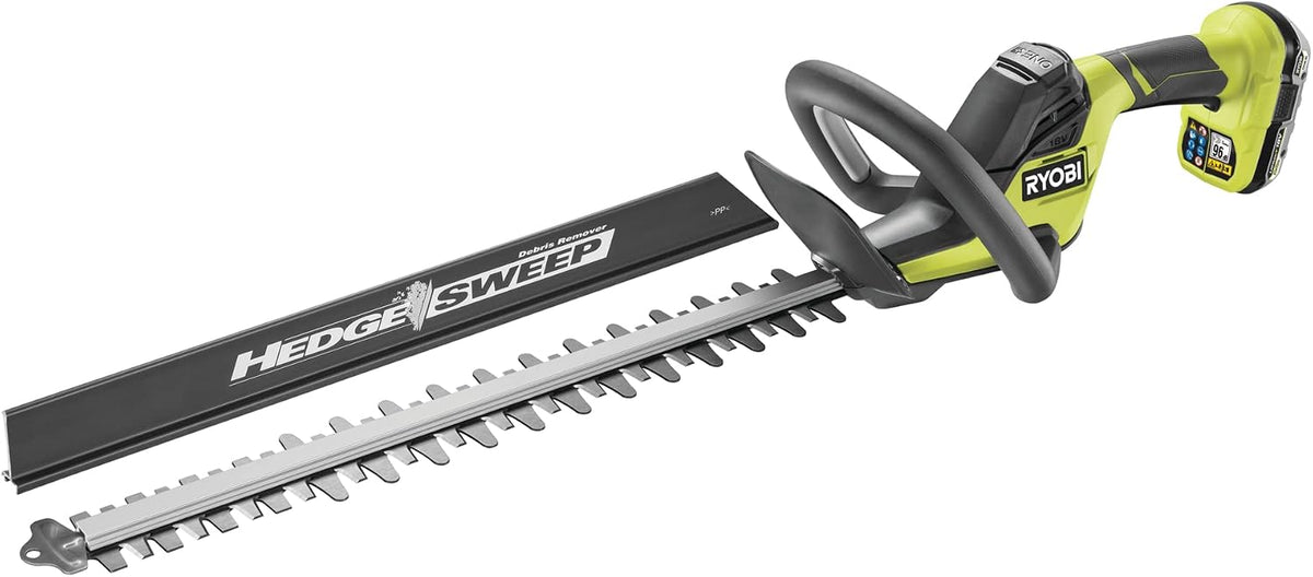 RYOBI 18 V ONE+ Akku-Heckenschere RY18HT50A-120, 50 cm Klinge, 24 mm Messerabstand, inkl. 2,0 Ah Akku und Ladegerät