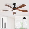 Sofucor Deckenventilator mit Beleuchtung und Fernbedienung, 132 cm, Sommer Winterbetrieb Leise Deckenventilator mit Licht für Schlafzimmer, DC, Timer