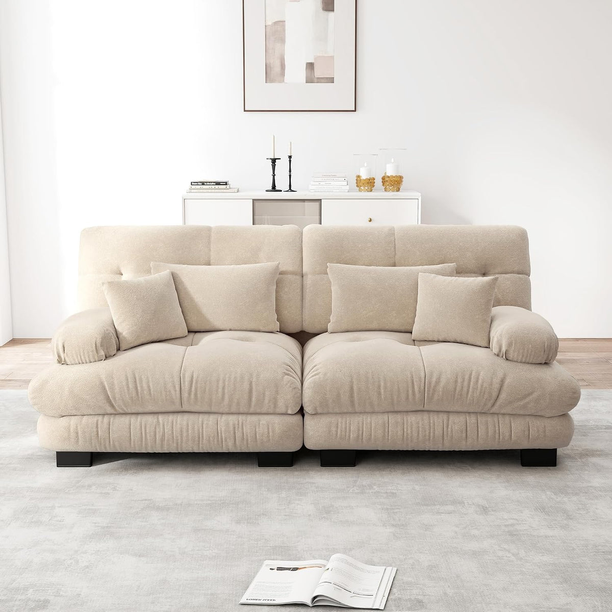 HAUSPROFI Modulares Sofa aus Chenille