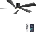 Ohniyou 132 cm (52 Zoll) Deckenventilator mit Beleuchtung, Deckenventilator für Schlafzimmer, Fernbedienung und App-Steuerung, Dimmbar, Wohnzimmer