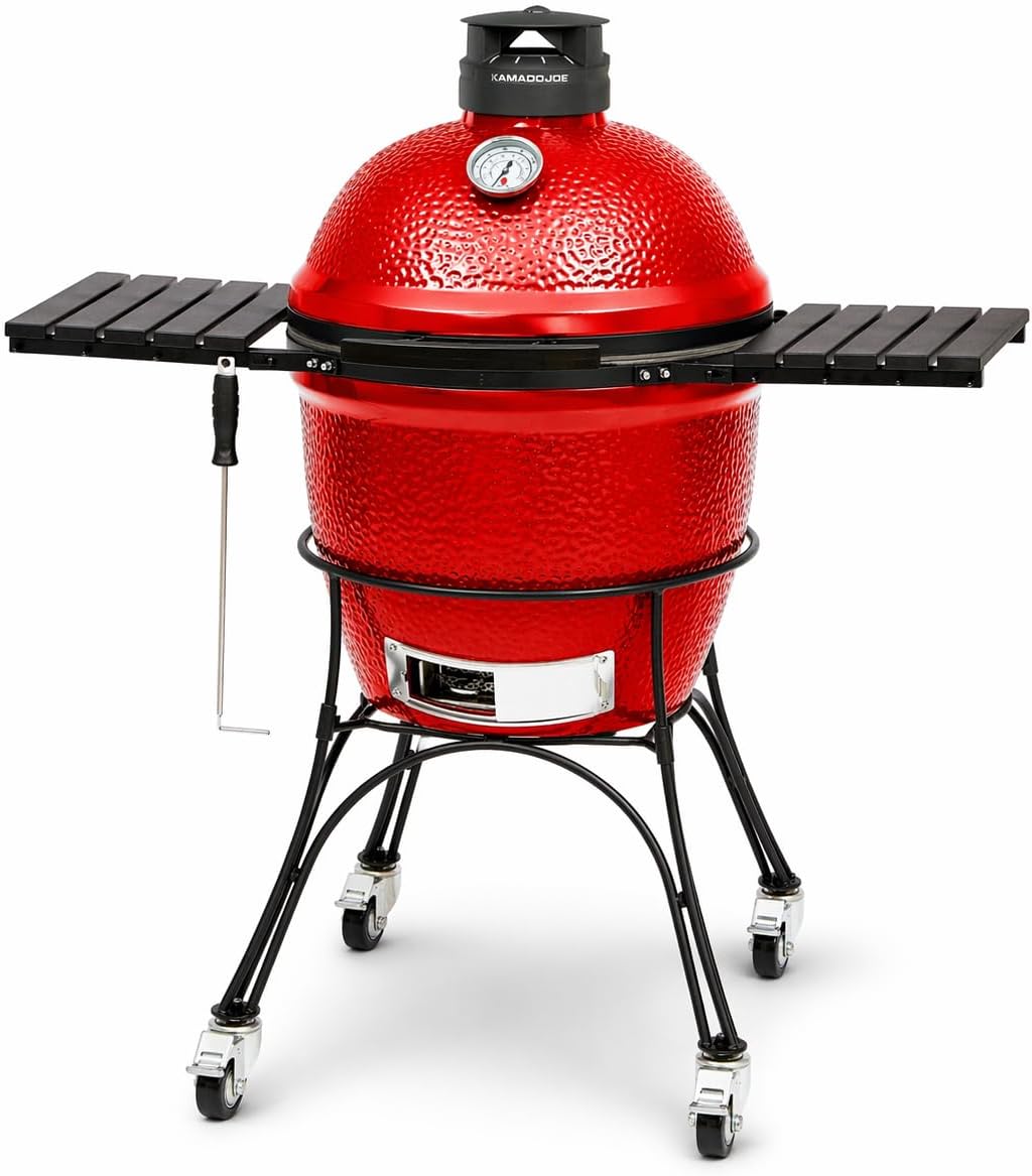 Kamado Joe, Klassisch II Keramischer Außengrill, Rot, 18 inch
