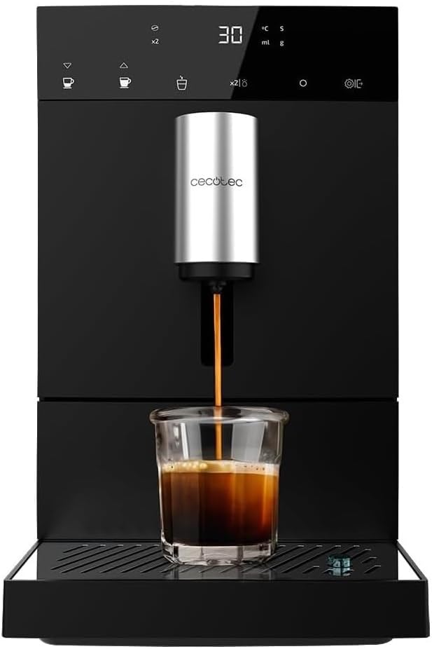 Cecotec Superautomatische Kompakt-Kaffeemaschine Cumbia Cremmaet Compact, 1350 W, 1,1 L Wassertank und 150 g Kaffeebehälter, Plug&Play