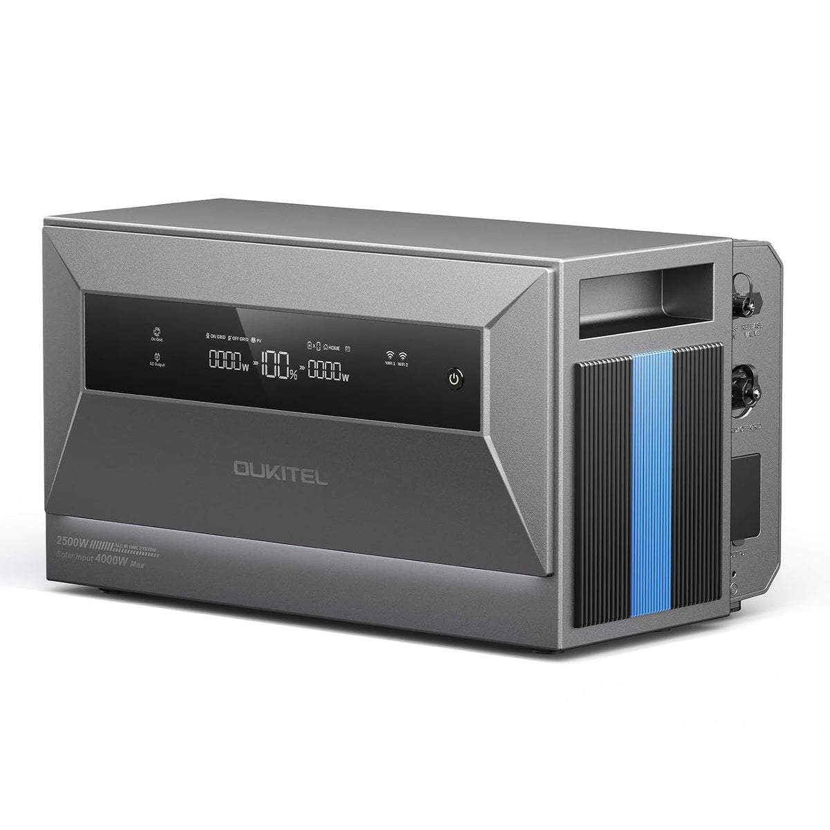 OUKITEL EP2500 Balkonkraftwerk Speicher 2048Wh LiFePO4, 800W Einspeisung, 2500W Notstrom, 4000W PV-Eingang, 4 MPPT, All-in-One