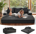 APICIZON Schlafsofa, 3 Sitzer Sofa Bed mit Schlaffunktion, Klappbare Matratze für Wohnzimmer, 2-in-1 Boneless Couch, 200 cm, Bodensofa mit Kissen