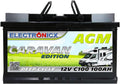 Electronicx AGM Caravan Versorgungsbatterie 12V 100Ah / 100 Ah Deep Cycle Batterie wartungsfrei versiegelt Pluspol rechts