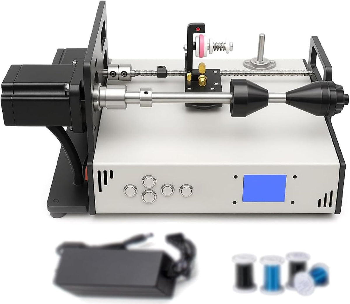 Professionelle Elektrische Spulenwickelmaschine, 120–900 U/Min Einstellbar, FüR Angelschnur, Industrieller Automatischer Kabelwickler, SeidenfäDen