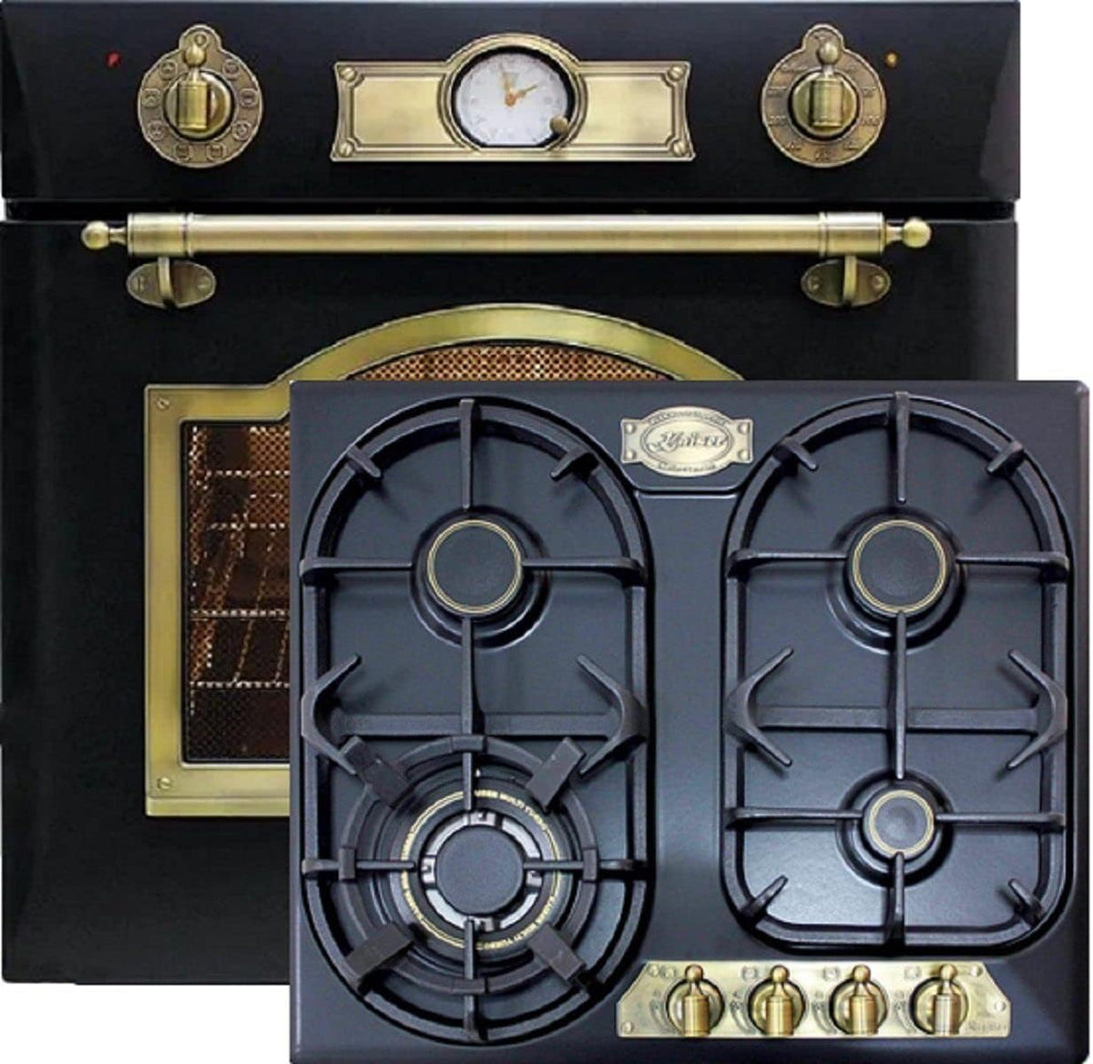 Kaiser Backofen-Set EG 6345 Em+KG 6325 Em, 60cm, Einbau Gasbackofen 67L+Retro Einbau Gasherd