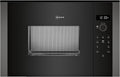 NEFF HLAWD23G0, Einbau-Mikrowelle ohne Grill, für Hocheinbau, N 50, Automatikprogramme, Easy Clean Selbstreinigung, Graphite-Grey
