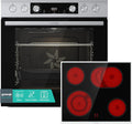 Gorenje Einbauherd-Set Heißluft Inox Set 4 mit Glaskeramik-Kochfeld/77L/ExtraSteam/GentleClose &