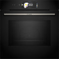 Bosch HMG778NB1 Einbau-Backofen Serie 8, Integrierbarer Backofen 60 x 60cm, Mikrowellenfunktion, digitaler Bedienring, TFT-Touchdisplay Pro, Schwarz