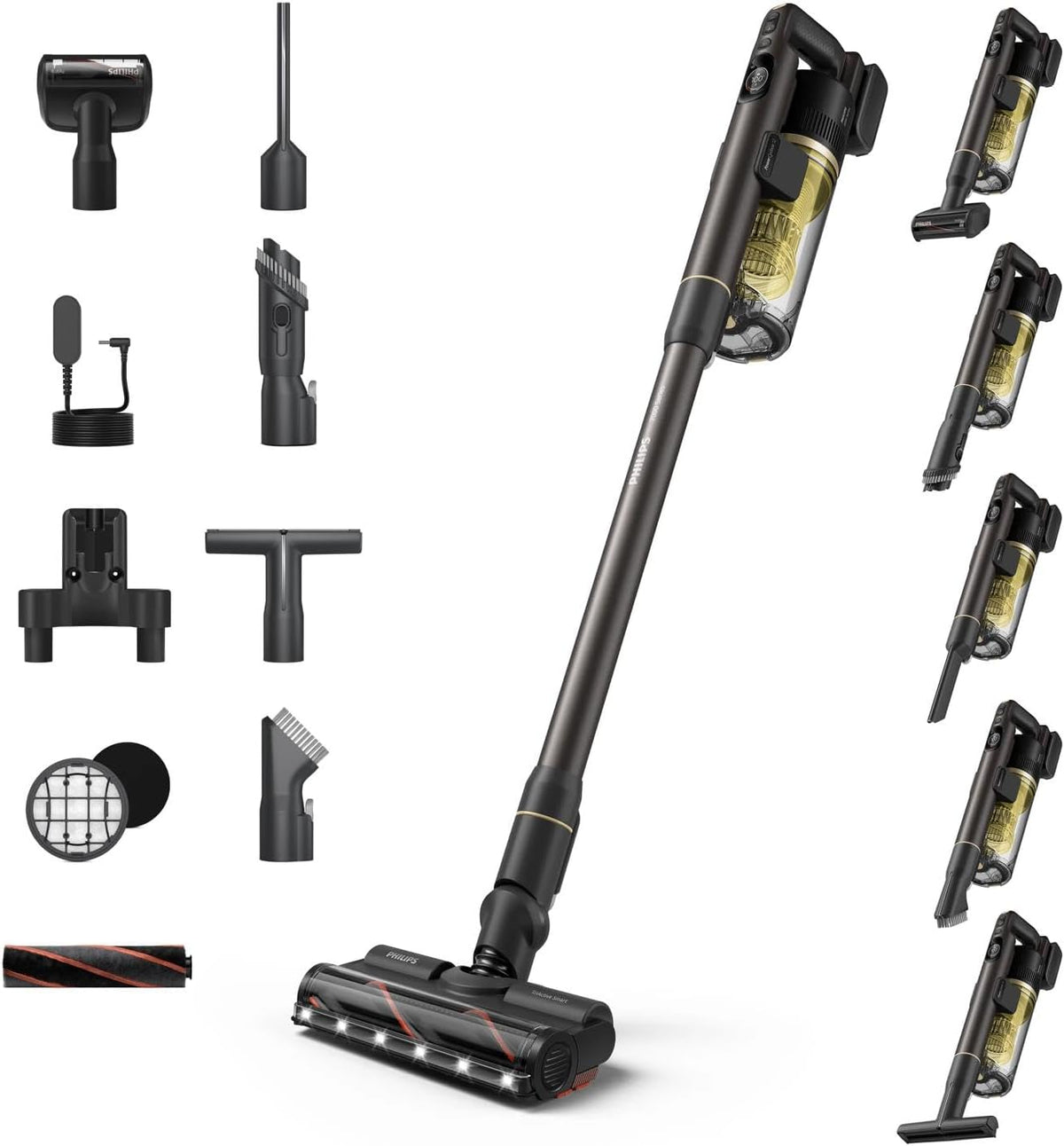 PHILIPS Akku-Staubsauger SpeedPro Max 7000 Serie, Gelb, 80 Min Laufzeit