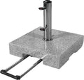 Doppler Trolley Granitsockel 45kg mit Rollen I Schirmständer für Sonnenschirme mit max. 250cm Schirmdurchmesser & 3,2-6,0cm Rohrdurchmesser I