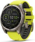 Garmin Fenix 8–47 mm, mit Ampello/Graphit-Silikonband, Solar, Saphir-Titan