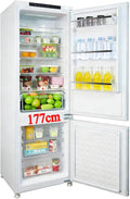 Premium Einbaukühlschrank mit gefrierfach 177 cm hoch x 54 cm breit, kühl gefrierkombination einbau 178 kühlschrank, Total NoFrost PLUS