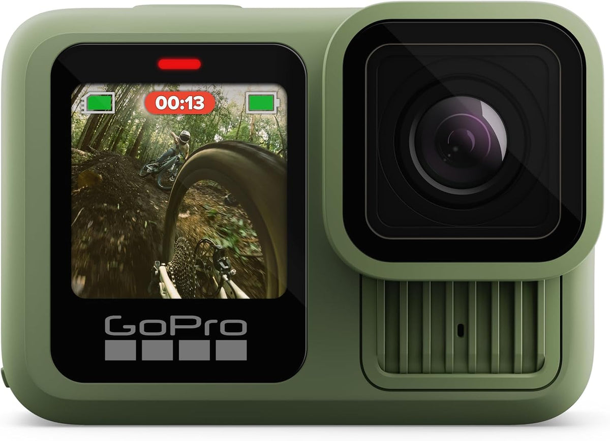 GoPro HERO13 Black in Waldgrün (Farbe in limitierter Auflage), wasserdichte Action-Kamera mit 5,3K60-Video, 27MP-Foto