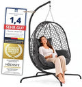 Hängesessel mit Gestell Hängekorb, Indoor & Outdoor Hängestuhl 120 kg