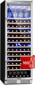 Klarstein Einbau-Weinkühlschrank, Kleiner Weinschrank 433L, Wein-Kühlschrank Klein mit Glastür, 1 Zonen Getränkekühlschrank Klein