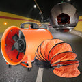 Futchoy 250 mm Gebläse Bauventilator Ventilator Baugebläse Industrie Axialgebläse Baulüfter Industrieventilator Windmaschine mit 10m Schlauch