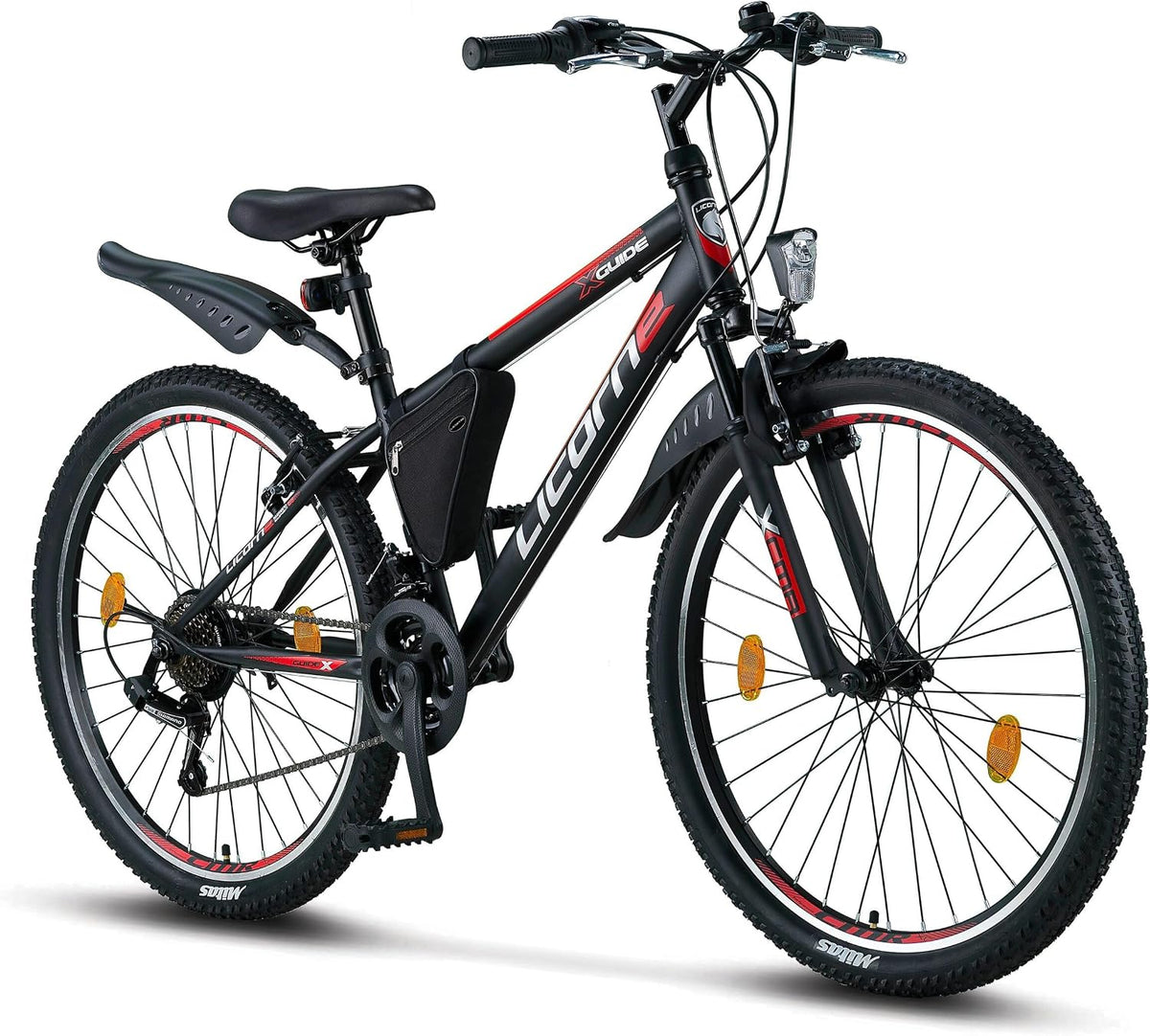 Licorne Bike Guide Premium Mountainbike in 20, 27.5 und 29 Zoll Fahrrad für Mädchen Jungen Herren und Damen, 24, 26
