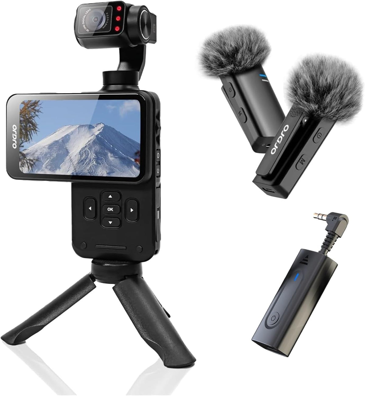 ORDRO M5 3-Achsen Gimbal Kamera 4K 60fps Vlog Kamera