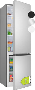 Bomann Kühlschrank mit Gefrierfach, 180cm, 268L Kühlgefrierkombi, Kühl Gefrierkombination leise 36 dB, Energieklasse C, 4 Ablagen & 3 Schubladen