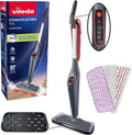 Vileda Steam Plus Pro XXL Dampfreiniger, Für empfindliche Böden, Tötet bis zu 99,9% der Bakterien & Viren, 4 Dampfstufen, Abstellunterlage