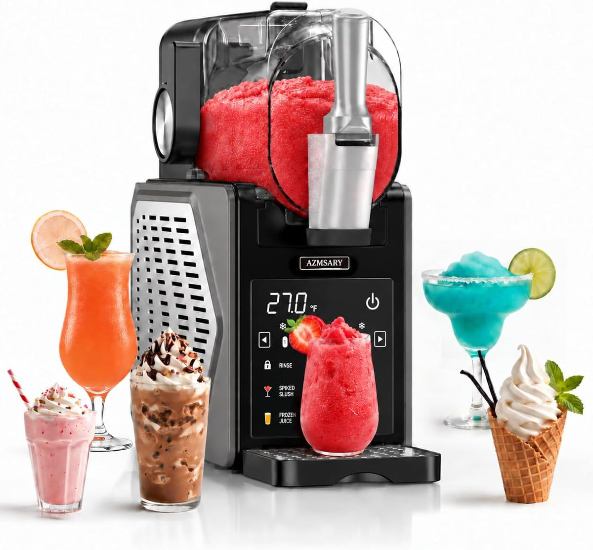 2,5 L Slush Maschine & Softeismaschine für Zuhause, 6 Programme