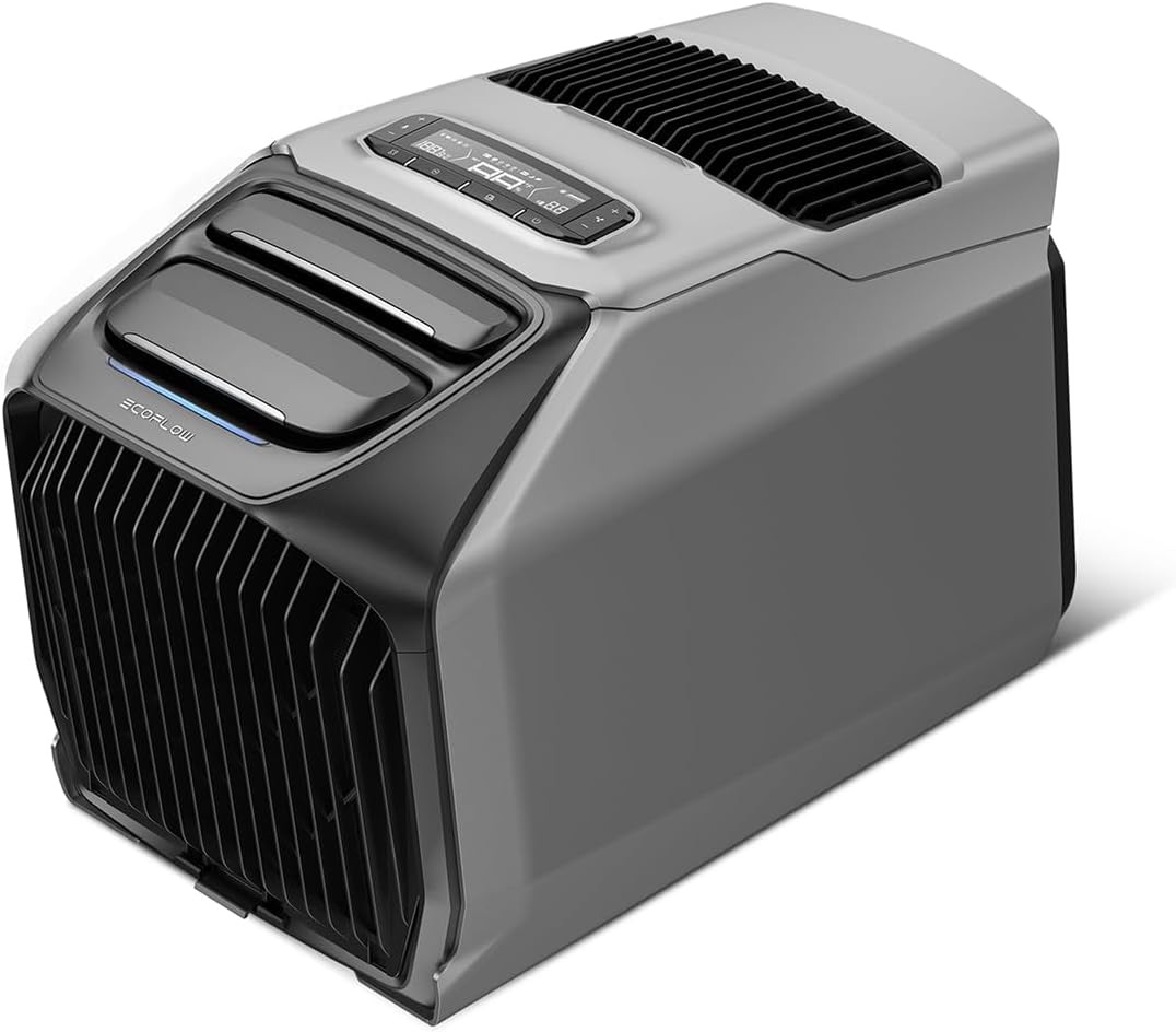 ECOFLOW WAVE 3 Tragbare Klimaanlage, 1800 W/6100 BTU Kühlen, 2000 W/6800 BTU Heizen, 1000 W Schnellladen (75 Min.), Mobile Klimaanlage für Camping