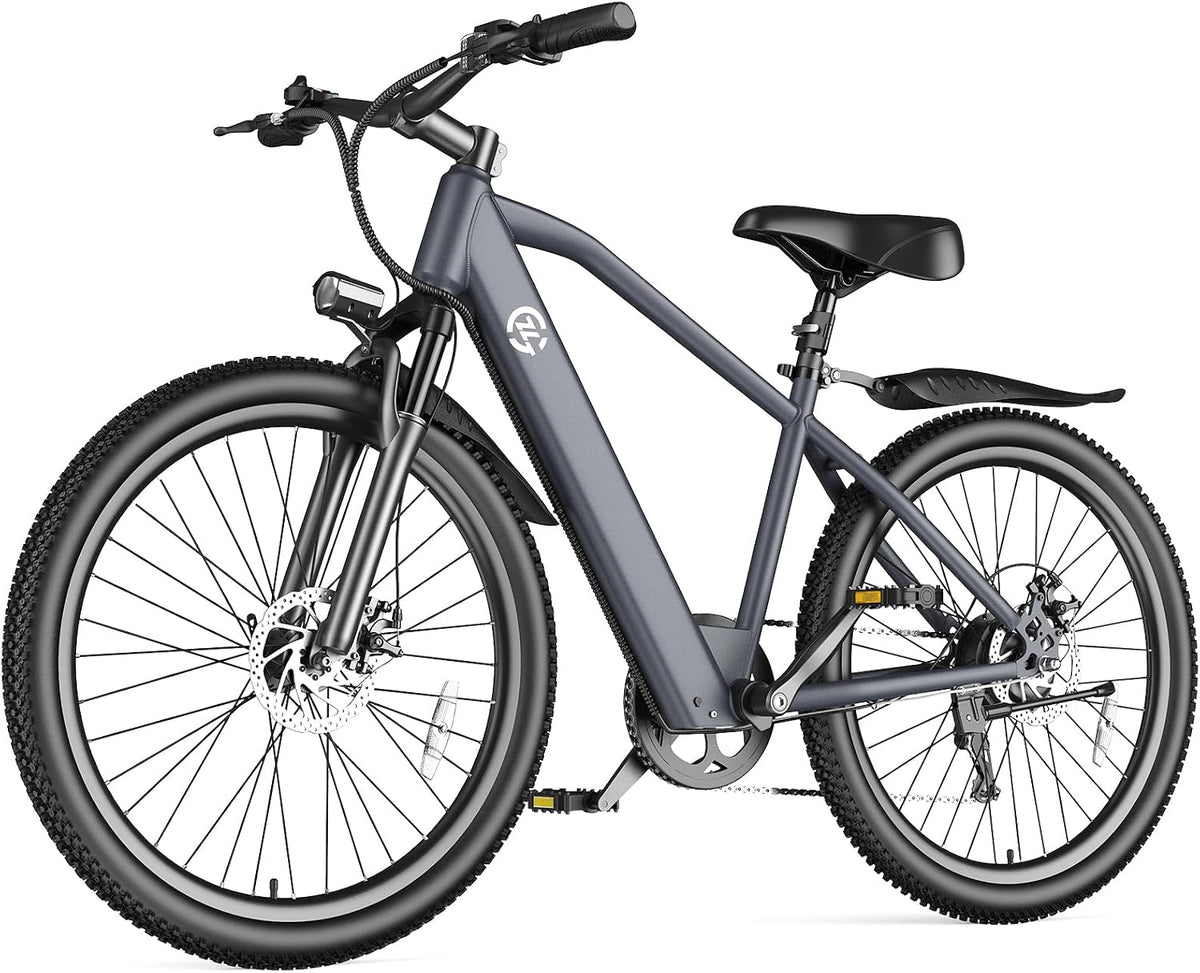 Elektrofahrrad 26 Zoll E-Bike Damen Herren, 250W Motor Pedelec City-E-Bike mit 36V 10.4Ah Integriertem Akku, 7-Gang-Schaltung, All-Terrain Reifen