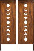 Kapaga, 160x50 cm, 2x Sichtschutz Metall, Edelrost, Rostoptik, Patina