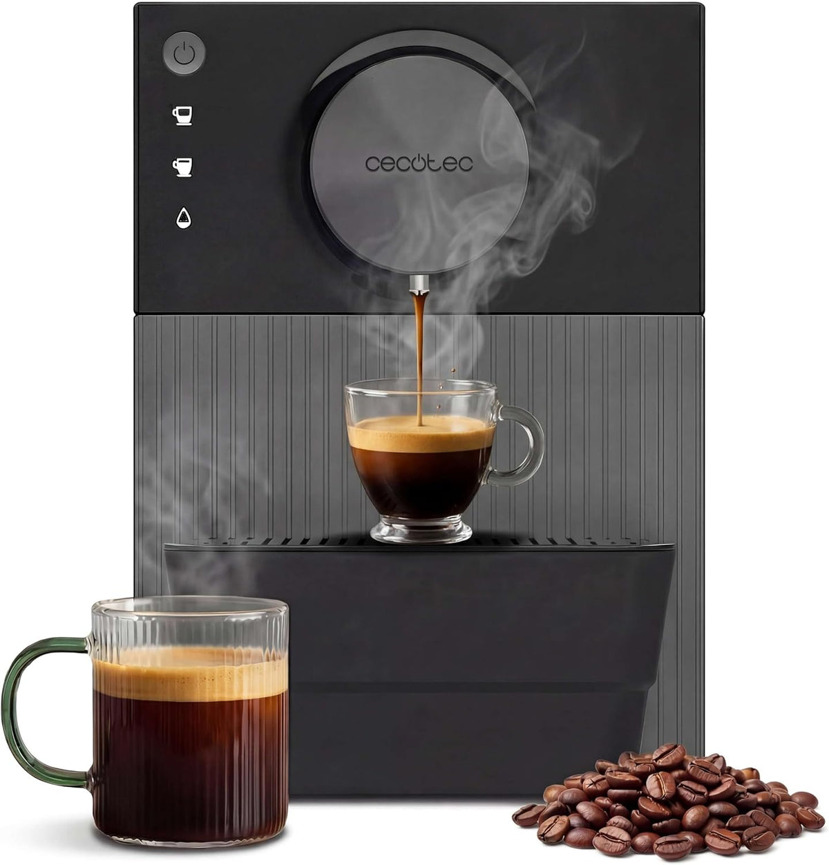 Cecotec kompakter Kaffeevollautomat Cremmaet Cube, 1350 W, 19 Bar