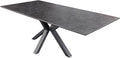 Riess Ambiente Ausziehbarer Esstisch Eternity, 160-200cm, Marmor Keramik schwarz Metall Esszimmertisch Konferenztisch Tisch, Graphit grau