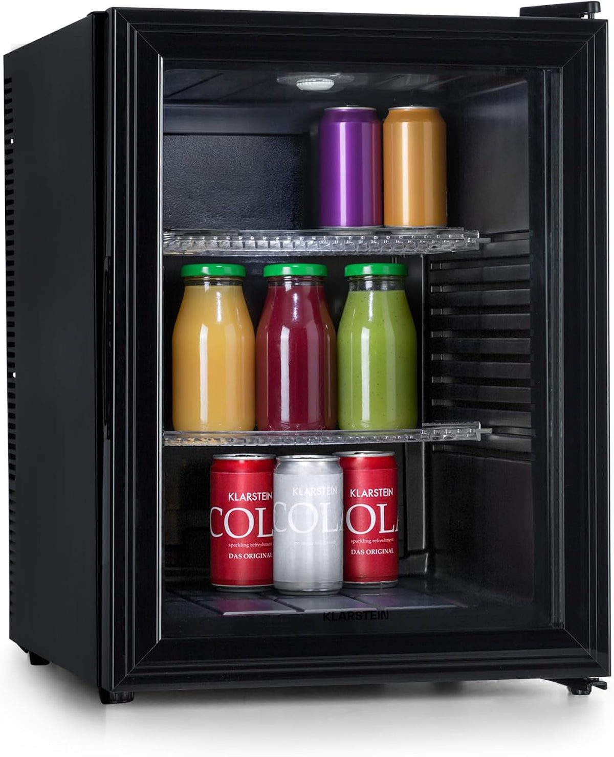 Klarstein Kühlschrank, Kleiner Skincare 12-18°C, 42L, Mini Kühlschrank mit Glastüre, für Getränke, Snacks & Kosmetik, Klein & Leise
