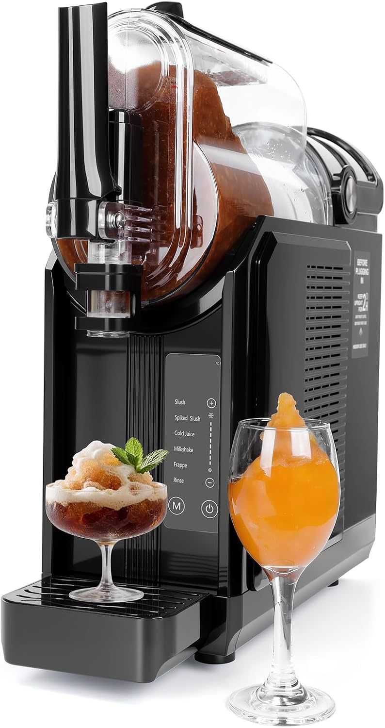 Slush Maschine für Zuhause 3,0L, 5-in-1 Eismaschine für Slushies, Cocktails, Milchshakes, Frappé & Frozen Drinks, 15-40 Min. Herstellzeit, Auto-Clean