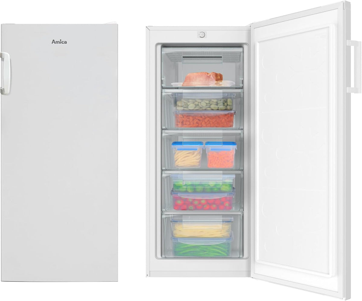 Amica Gefrierschrank 145 L 55cm breit EEK C Tiefkühler Weiß 4 Schubladen