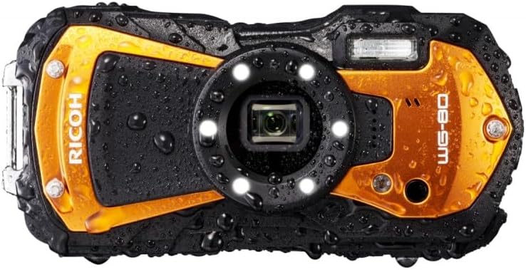 Ricoh WG-80 Orange wasserdichte Digitalkamera, stoßsicher frostsicher drucksicher 03127